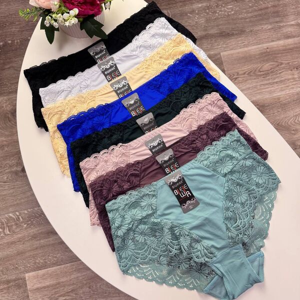 Жіночі трусики мікрофібра BIWEIER #871 з мереживом