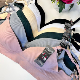 Жіночий бавовняний топ Biweier #Н7508 рубчик, зображення 3