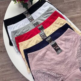 Жіночі бавовняні трусики Biweier #3029 з мереживом, зображення 2