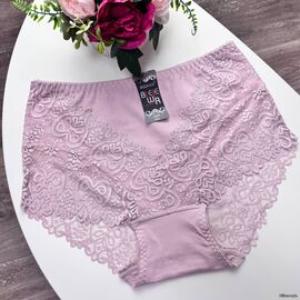 Жіночі бавовняні трусики Biweier #3029 з мереживом, зображення 4