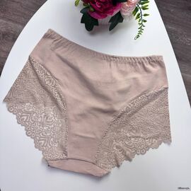 Жіночі бавовняні трусики Biweier #2095 з мереживом, зображення 5