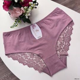 Жіночі бавовняні трусики Leiccina #2704-1 з мереживом, зображення 4