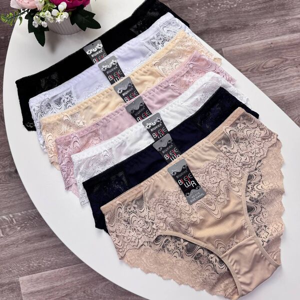 Жіночі мереживні трусики Biweier #2119 мікс