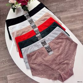 Жіночі бавовняні трусики Biweier #700 з мереживом, зображення 1