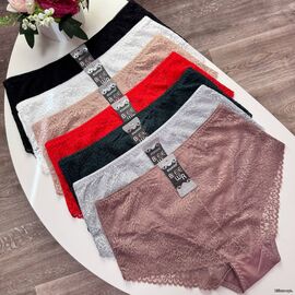 Жіночі бавовняні трусики Biweier #700 з мереживом, зображення 2