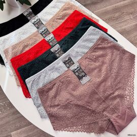 Жіночі бавовняні трусики Biweier #700 з мереживом, зображення 3