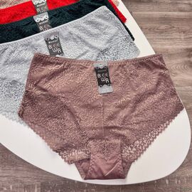 Жіночі бавовняні трусики Biweier #700 з мереживом, зображення 4