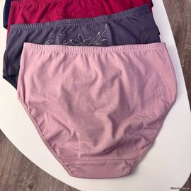 Жіночі бавовняні трусики Biweier #7028 з вишивкою, зображення 4