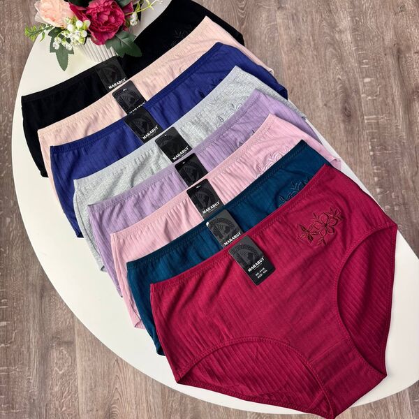 Жіночі бавовняні труси Marabut #5130 рубчик